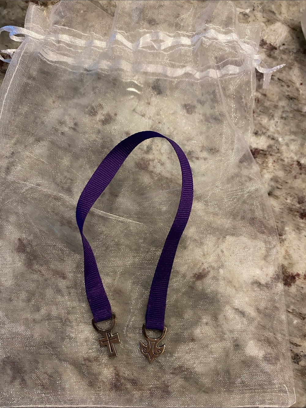 James Avery Purple Ribbon Bookmark